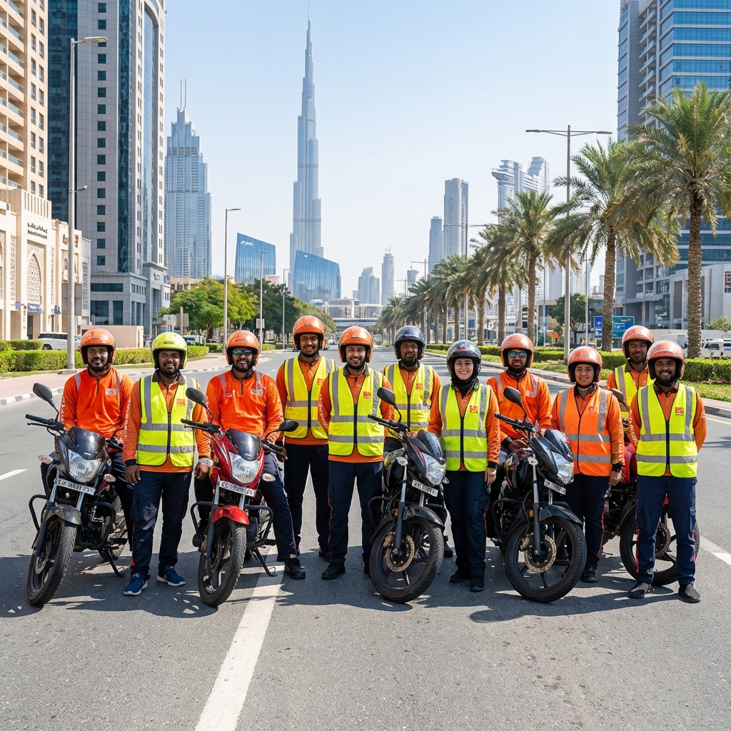 Trained delivery riders